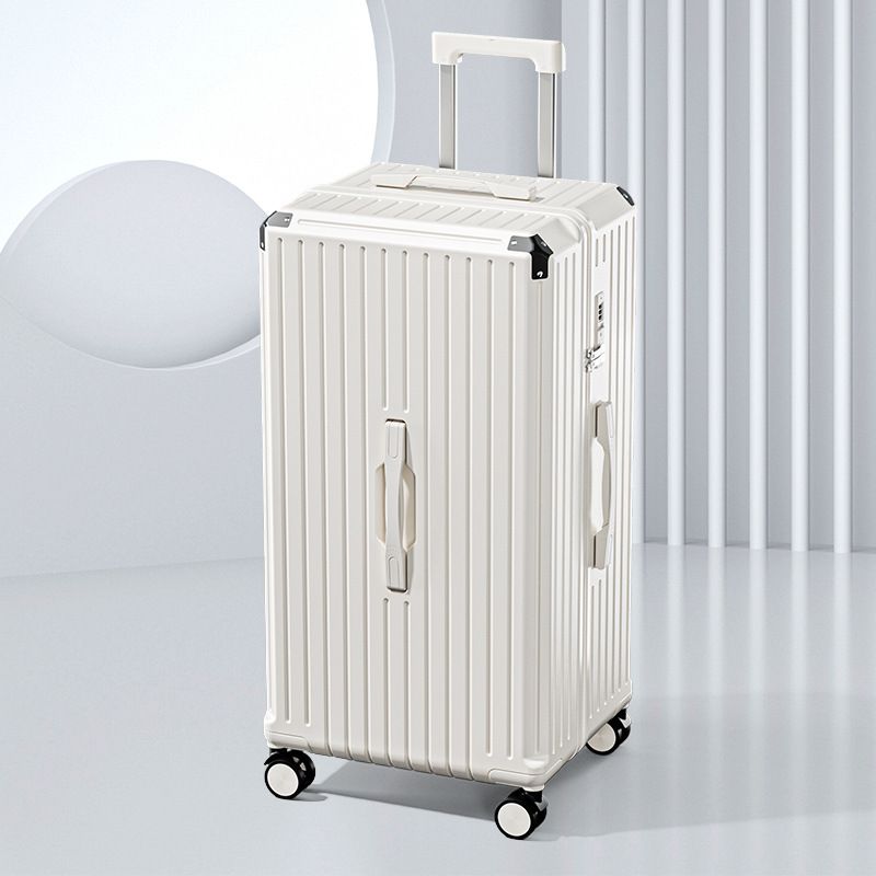 Large capacity cup holder luggage, multifunctional universal wheel password box, USB port, men's and women's zipper_voghion.com