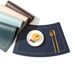 Style Household Leather Hotel Restaurant Fan-shaped Western Placemats Chinese Oil-proof Heat-resistant Table Mats_voghion.com