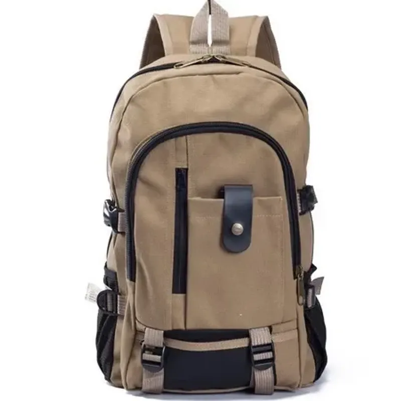 Men Canvas Large Backpack Rucksack Work Sports Travel Hiking Boys College  Bag Bags for Men_voghion.com