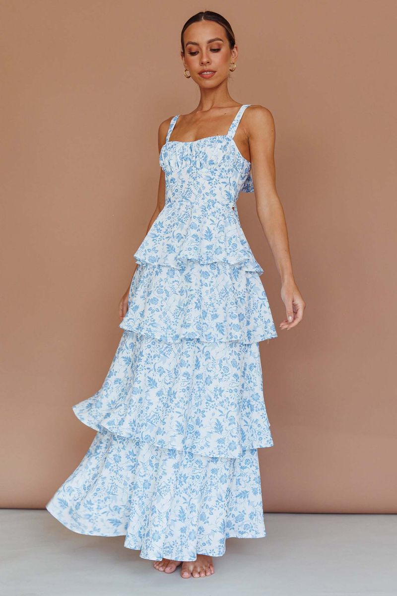 Sommerkleid mit Blumenmuster und Schleife auf der Rückseite – Maxikleid aus Polyester-Spandex für Damen für Gartenpartys (S–XL, trägerloses Wickeldesign mit Seitenschlitz)_voghion.com
