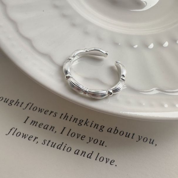 Cold style simple geometric metal ring stacking female open ins style silver spring and summer new ring female_voghion.com