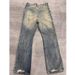 Men's Distressed Lightning Wash Jeans | Vintage-Inspired Clean Fit Denim Pants | Straight To Slight Flare For Streetwear & Casual_voghion.com