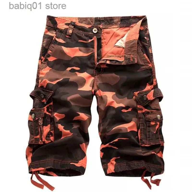 Uomo Nuovo Top Design Camouflage Esercito Militare Khaki Homme Capispalla estivo Hip Hop Casual Cargo Camo Pantaloncini da uomo T230502_voghion.com