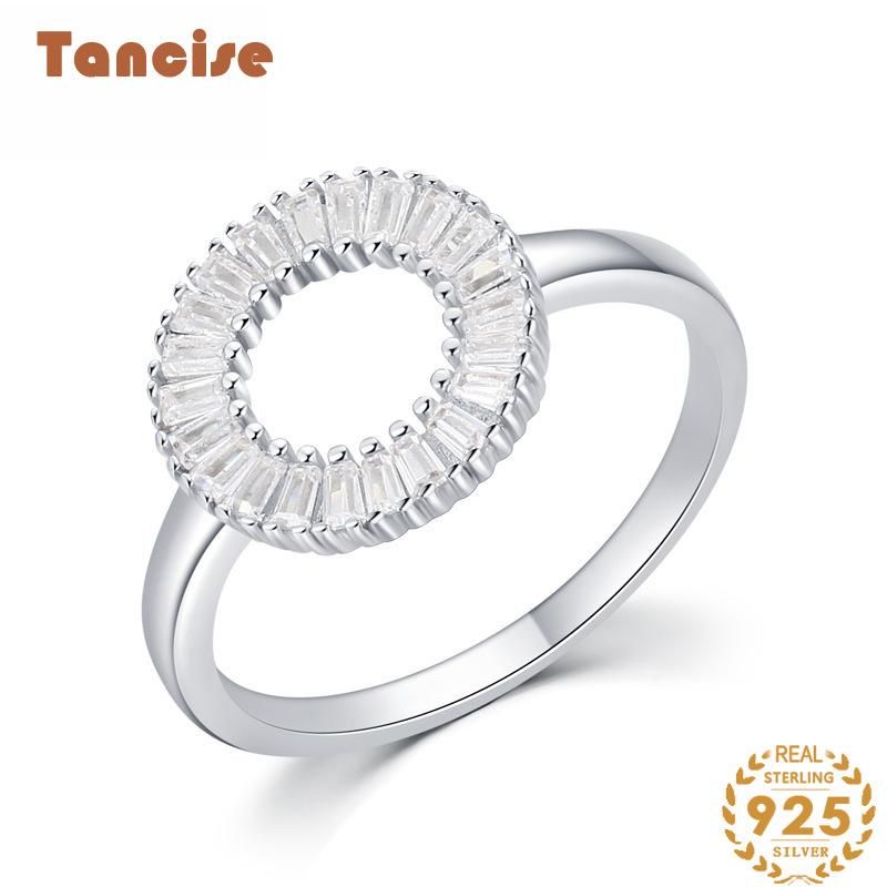  Tancise Classic Zircon Silver Ring Ladies Jewelry Wedding Promise Party Gift_voghion.com