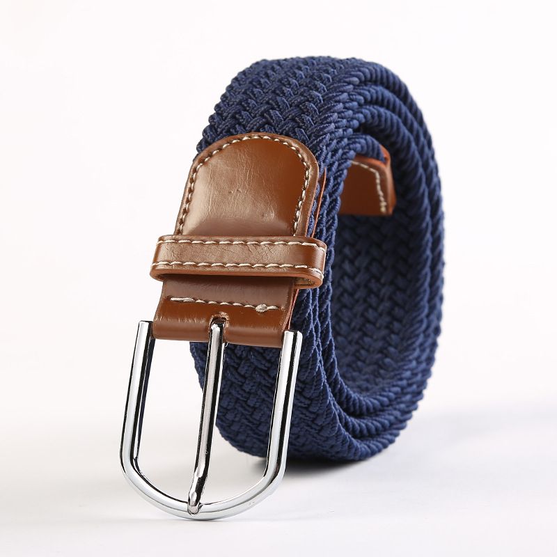 Men's And Women's Pin Buckle Mixed Color Style Casual Woven Belt For Women_voghion.com