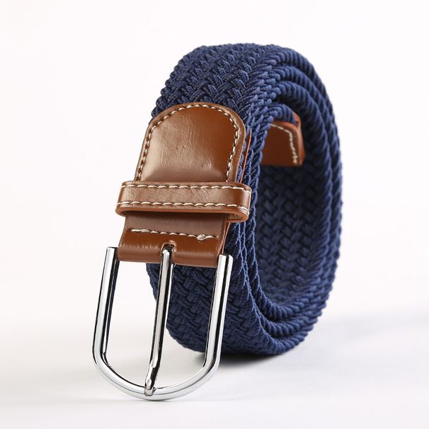 Men's And Women's Pin Buckle Mixed Color Style Casual Woven Belt For Women_voghion.com