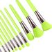 12 PCs Makeup Brushes Set Fluorescent Green Beauty Tools Powder Foundation Eyeshadow Mascara Brush_voghion.com