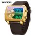 Multifunctional Digital Analog Quartz Watch With Alarm, Stopwatch, Waterproof & Night Light - Stylish Unisex Design Alarm Clock Square Watch_voghion.com