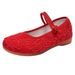 Flat Shoes With Cow Tendon Sole, Solid Color Women's Single Spring And Summer New Items, Embroidered Cloth Shoes, Plate_voghion.com