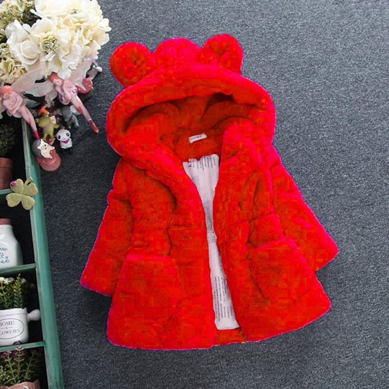 Bebê Meninas Outono E Inverno Casual Quente Roupas De Pele Imitação De Pelo De Coelho Casaco_voghion.com