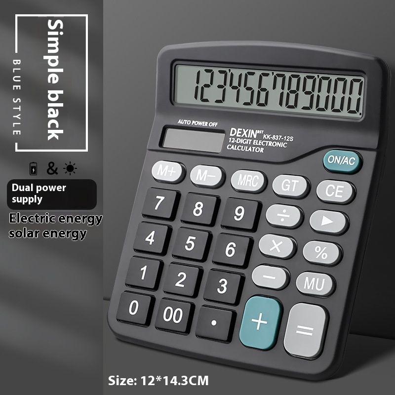 Dubbelkraftsräknare Solcellsbaserad kontorsbokföring, studentdator för ekonomi, bärbar_voghion.com