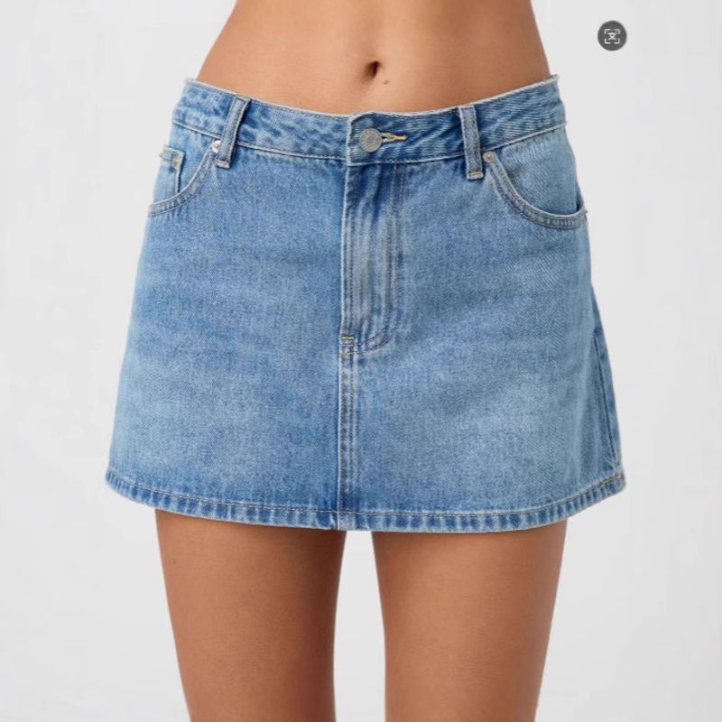 Gonna in denim lavato elasticizzata slim casual da donna_voghion.com