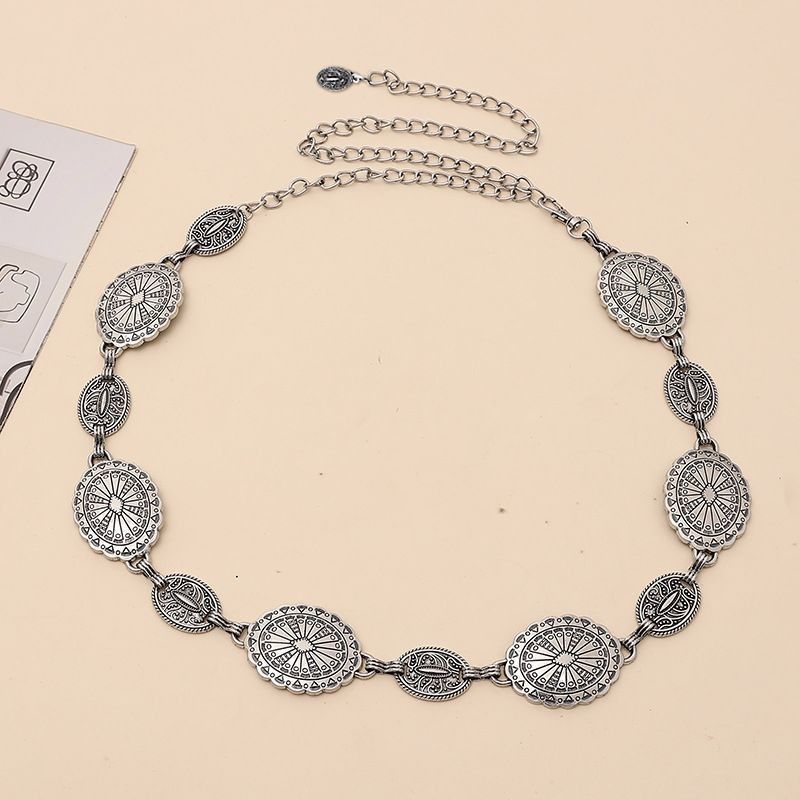European And American High-grade Fashion Metal Waist Chain Women's Retro Popular Bohemian Ethnic Style With Dress Shirt_voghion.com