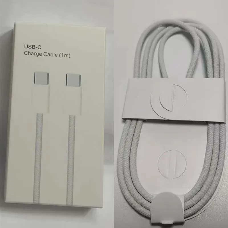 60W PD Cables For 16 Pro Max Plus Fast 1m 3FT USB To Type C Braided Charging Cords Quick IPhone Charger Cord Data Cable_voghion.com