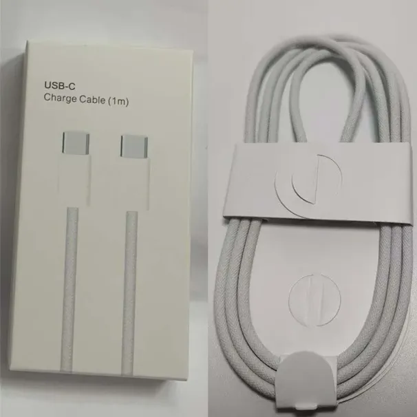 60W PD Cables For 16 Pro Max Plus Fast 1m 3FT USB To Type C Braided Charging Cords Quick IPhone Charger Cord Data Cable_voghion.com