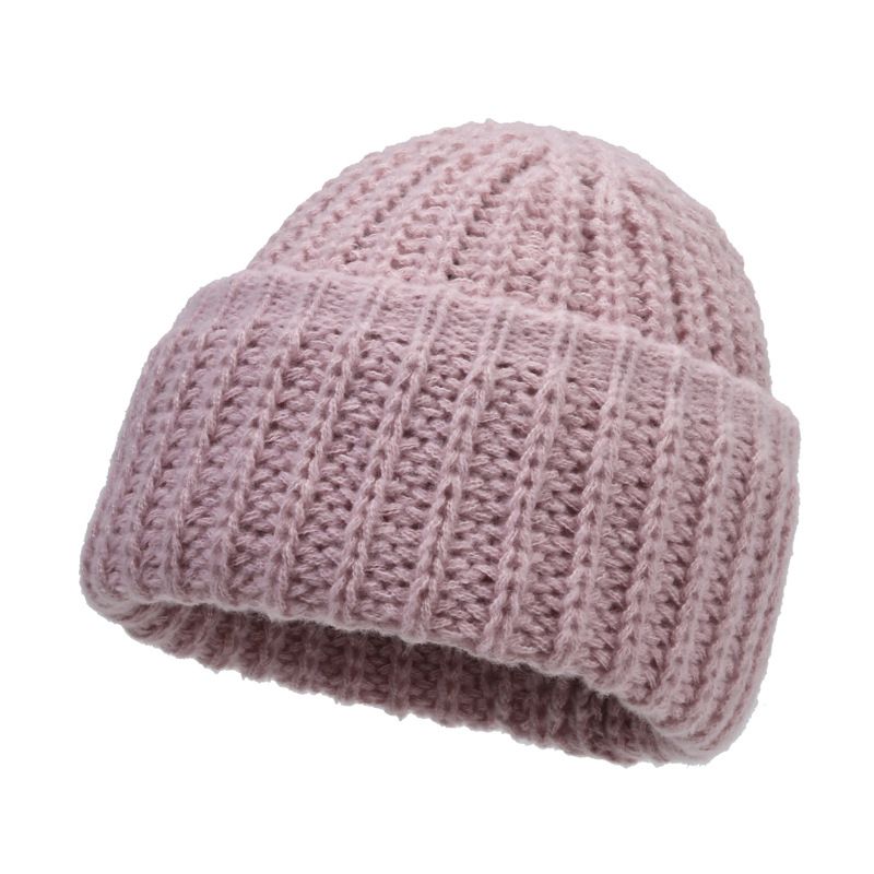 New Winter Women's Balaclava Hat, Outdoor Warm Woolen Hat, Thickened Face Enhancing Small Knitted Hat, One Hat, Two Straps_voghion.com