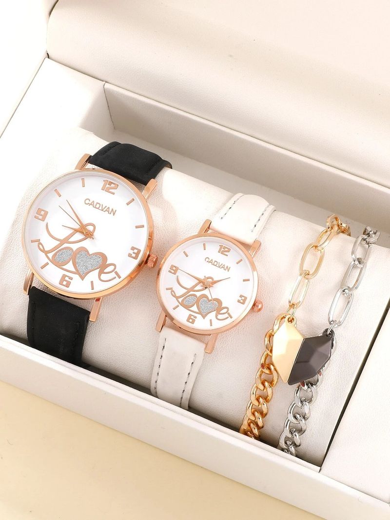 Women's Watches Fashion Simple Couple Watch + Love Bracelet Set_voghion.com