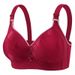 Women's Intimates Large Size Non Rim Non Magnetic Jacquard Smooth Bra Comfortable Breathable Gathered Beautiful Back Mother Underwear Female_voghion.com
