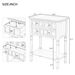 Narrow Console Table,Slim Sofa Table With Three Storage Drawers And Bottom Shelf_voghion.com