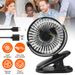 Portable Cooling Fan USB 3 Speeds Rechargeable Clip On Desk Baby Stroller_voghion.com