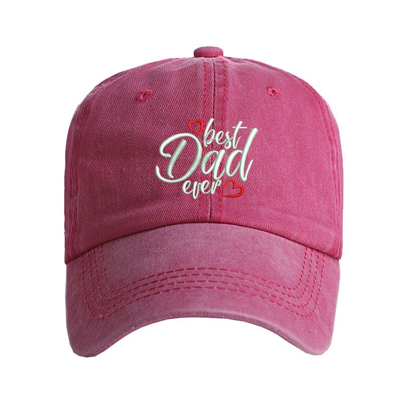 Unisex Washed cotton Embroidery Dad Alphabet baseball hat Father's Day gift hat Hip Hop hat_voghion.com