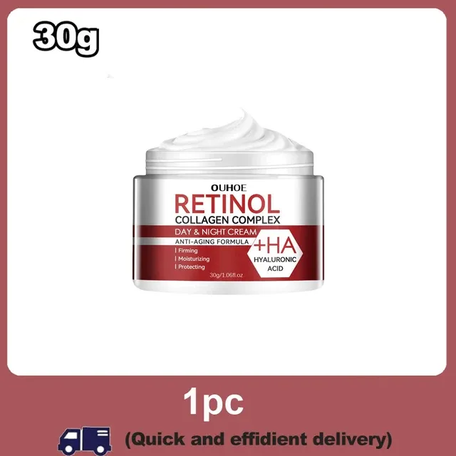 Retinolový liftingový krém na obličej, krk, čelo, vyhlazení vrásek, kyselina hyaluronová, hydratační denní a noční krém na obličej, péče o pleť 1/3/5/10 ks_voghion.com