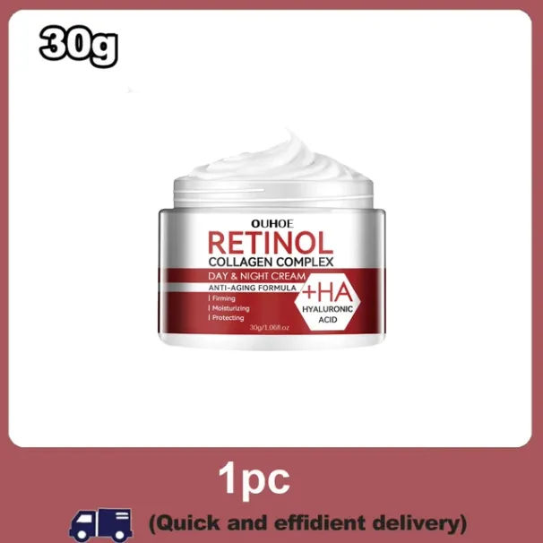 Retinolový liftingový krém na obličej, krk, čelo, vyhlazení vrásek, kyselina hyaluronová, hydratační denní a noční krém na obličej, péče o pleť 1/3/5/10 ks_voghion.com