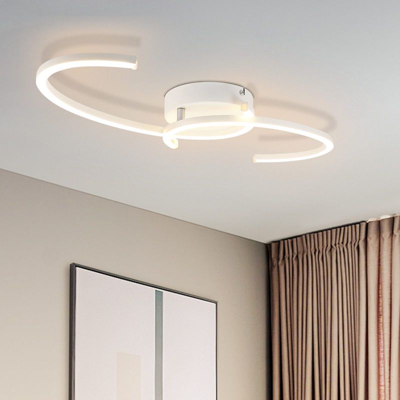 Deckenlampe LED Deckenleuchte Küche - 24W Wohnzimmerlampe Moderne Design Schlafzimmerlampe 3000K Warmweiß Wohnzimmer Küchenlampe 330° Drehbarer_voghion.com