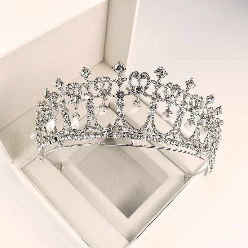 Kronprinzessin Geburtstagskrone Internet-Berühmtheit Tiara Haarschmuck Hochzeitsgaze Accessoires_voghion.com