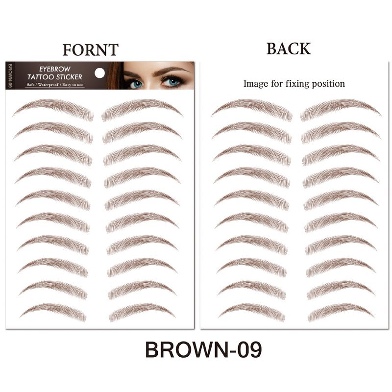 Autocollants de tatouage pour sourcils imperméables, dessin de sourcils paresseux, simulation de tatouage de sourcils, autocollants de sourcils 6D_voghion.com