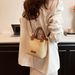 Fashion Handheld Woven Bucket For Women 2025 Spring Summer Korean Style Simple Shoulder Trendy Niche High-end Crossbody_voghion.com