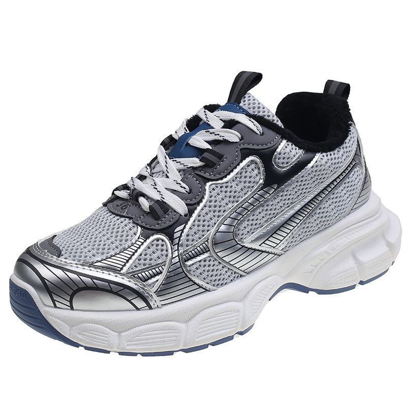 Paris sola grossa combinando com a cor sapatos antigos femininos 2024 primavera novos casuais respiráveis all-match super quentes tênis de corrida esportivos_voghion.com