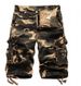 Camouflage men's oversized work clothes, 5cm camouflage pants, shorts, beach pants_voghion.com