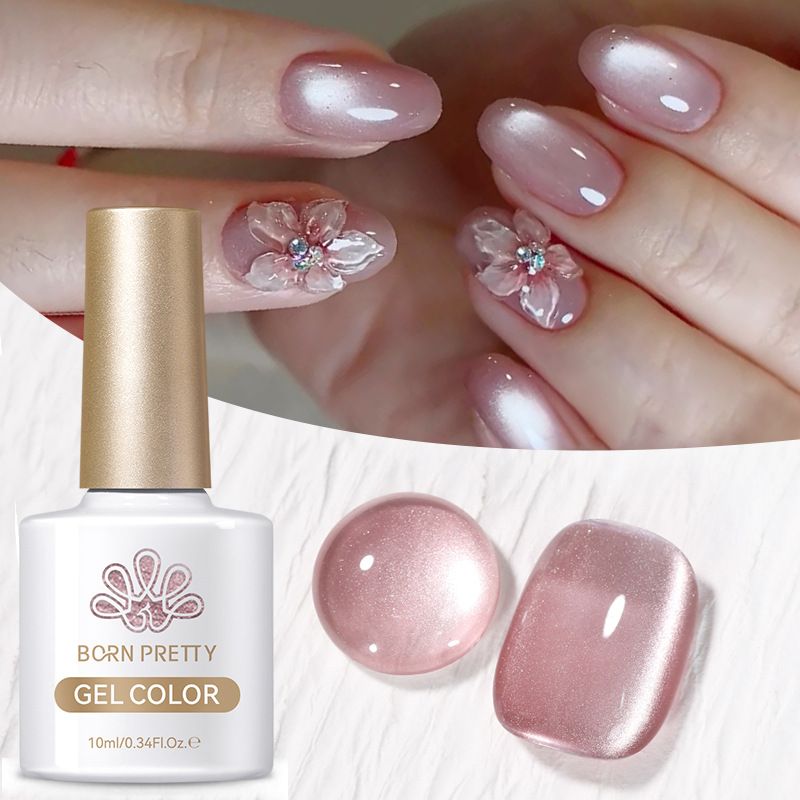 BORN PRETTY New Shijing Cat Eye Nail Gel - Laser Holographic Ice Crystal Waterlight Glass Bead Cat Eye Polish_voghion.com