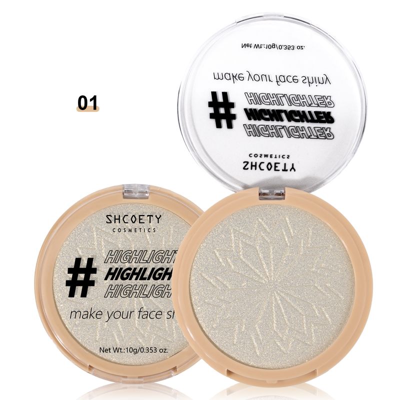 Paleta de 5 colores de iluminadores y contornos faciales, maquillaje duradero, resistente al agua, iluminador en crema._voghion.com