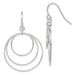 Sterling Silver Polished Fancy Triple Circle Dangle Earrings_voghion.com