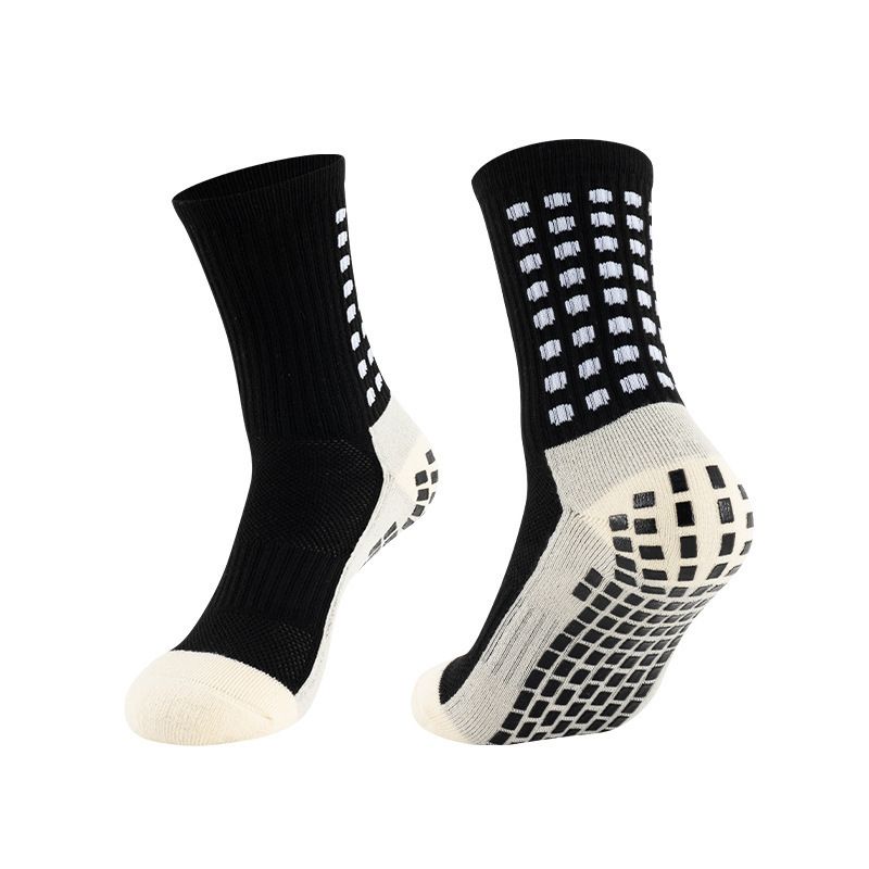Soccer Socks Sports Training Socks Thick Towel Bottom Breathable Dotted Basketball Socks Non Slip Mid Tube Socks_voghion.com
