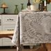 Linen-Cotton Tablecloth With Floral Pattern – Waterproof, Oil-Resistant & Heatproof Rectangular Table Cover For Dining & Coffee Tables_voghion.com