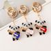 Cute Guitar Panda Keychain Ring Car Key Metal Pendant Small Gift_voghion.com