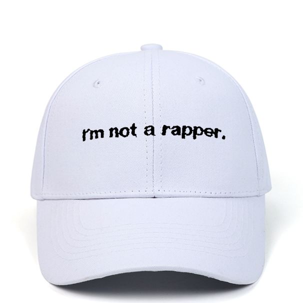 Unisex kapa z napisom "Nisem raper" iz vezenega bombaža, moška in ženska poletna športna kapa za na prostem_voghion.com
