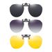 New Arrivals Flip Up Clip on Sunglass Polarized Fishing Men Gredient Grey Lens Driving UV400 Big Aviation Rimls Night Vision_voghion.com