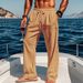 Men's Linen Drawstring Pants – Lightweight Beach & Casual Trousers With Adjustable Waist (8 Colors, S-XXXL)_voghion.com
