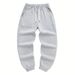 Men's Solid Color Fleece Jogger Pants - High Street Casual Sweatpants With Elastic Cuffs For Teens & Adults (Multiple Colors & Sizes)_voghion.com