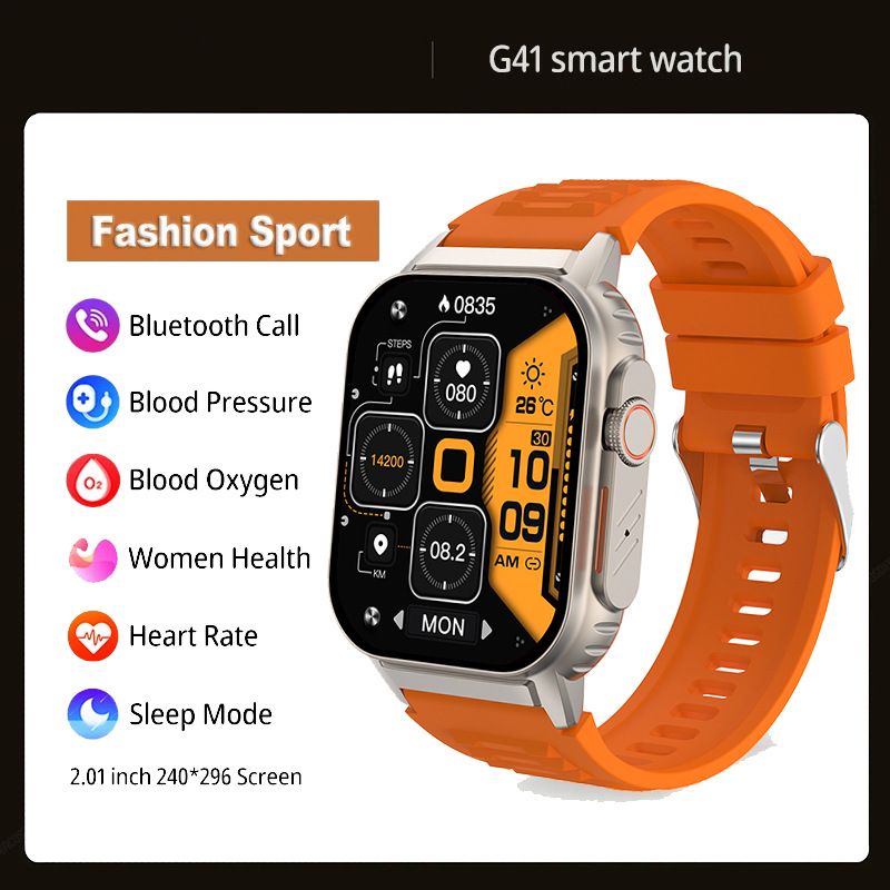 Orologio intelligente G41 modalità multi-sport promemoria informativo chiamata Bluetooth Orologio intelligente G41 ricarica rapida_voghion.com