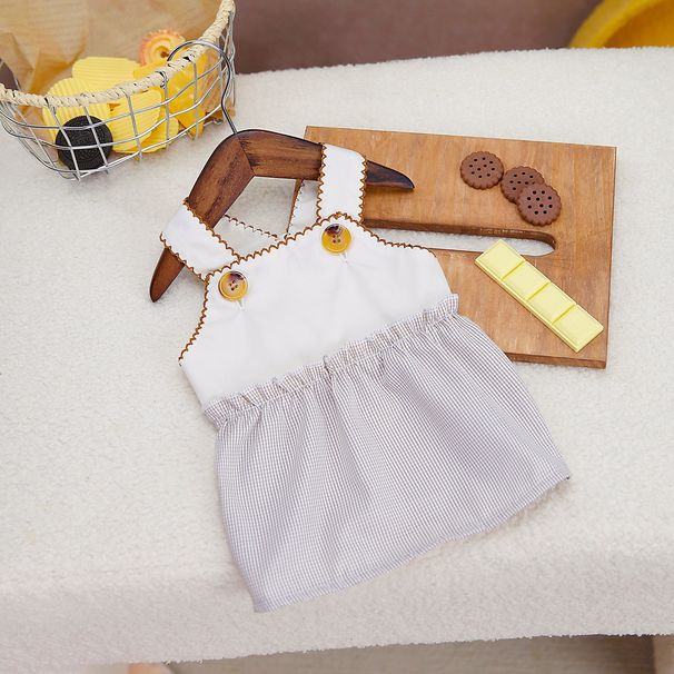 Spring Summer Lightweight Button Ins Korean Style Clothes Bichon Teddy Panda Cat Universal Pet Strap Dress_voghion.com