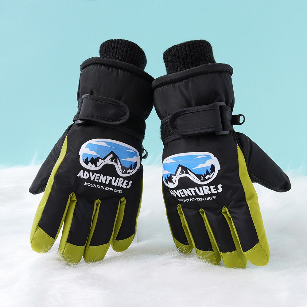 New Children's Ski Gloves Boys And Girls Cold-proof Warm Touch Screen Waterproof Students Riding Fleece-lined Thickened_voghion.com