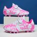 Scarpe da calcio per bambini, adolescenti, con velcro, per studenti, con chiodi lunghi, con chiodi rotti, con suola piatta e scarpe basse per l'allenamento sportivo_voghion.com