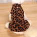 Dog Clothes New Fleece Autumn Winter Leopard Print Princess Dress Pet Apparel For Teddy Puppies_voghion.com