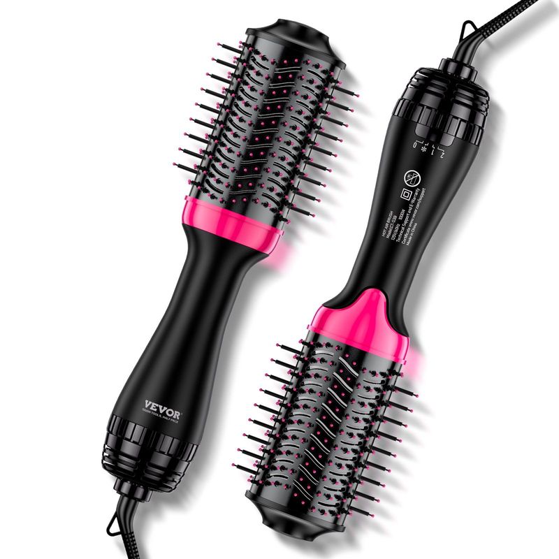 VEVOR Hair Blow Dryer Brush Ionic Hair Dryer And Styler With 2.56" Oval Barrel_voghion.com