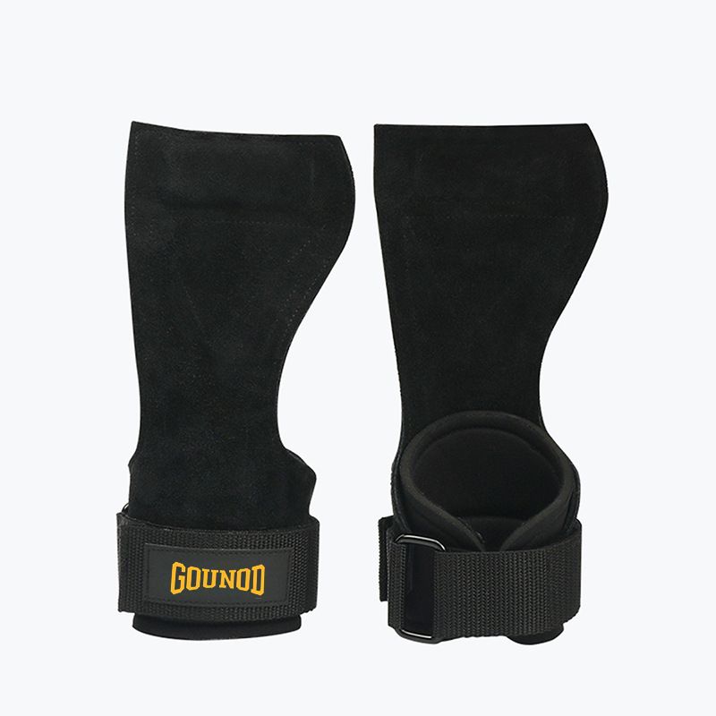 Fitness hand protection cowhide hand protection equipment anti-slip wear wrist hard pull grip with protection_voghion.com